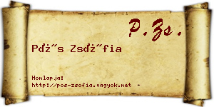 Pós Zsófia névjegykártya